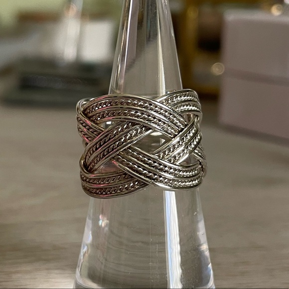 • Woven Sterling 925 Ring • - Picture 9 of 10